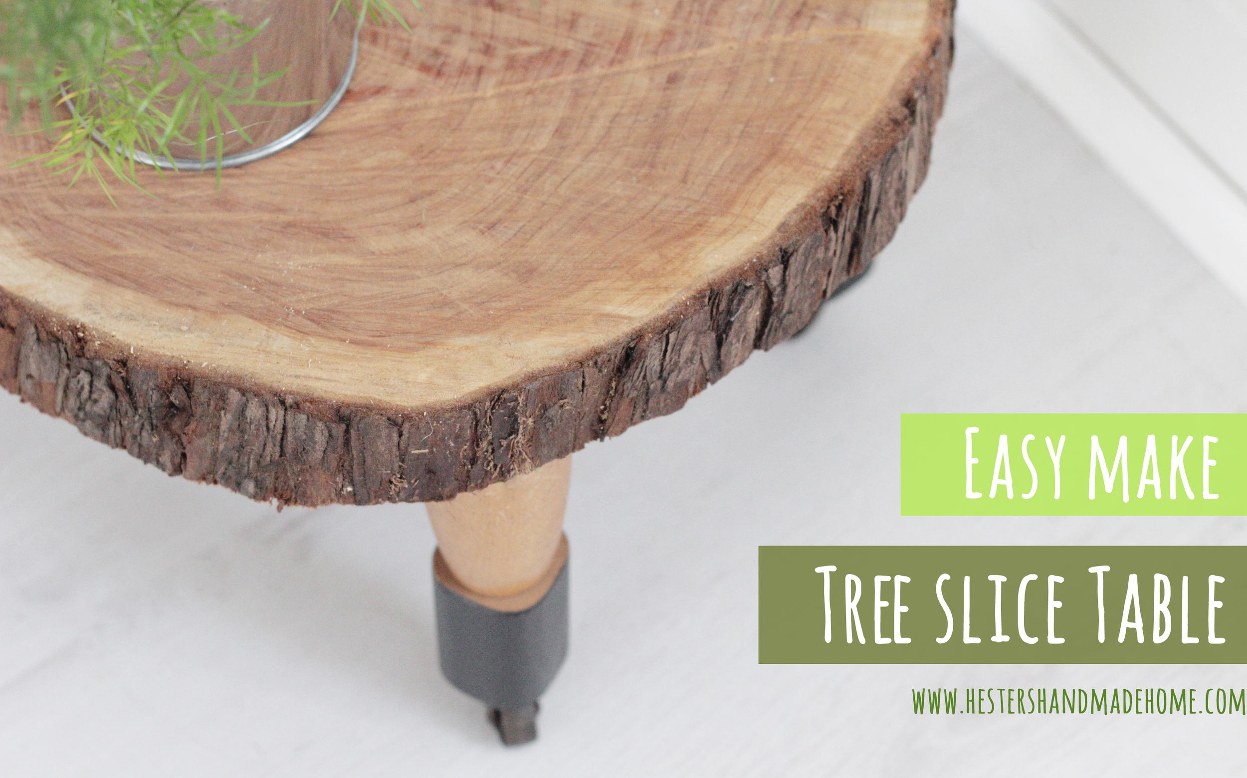Tree slice outlet side table